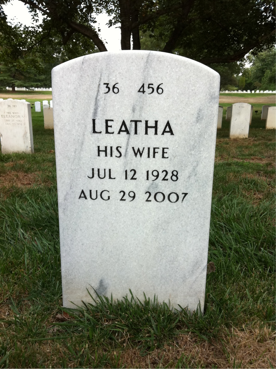 Back of headstone — Harry Spiller