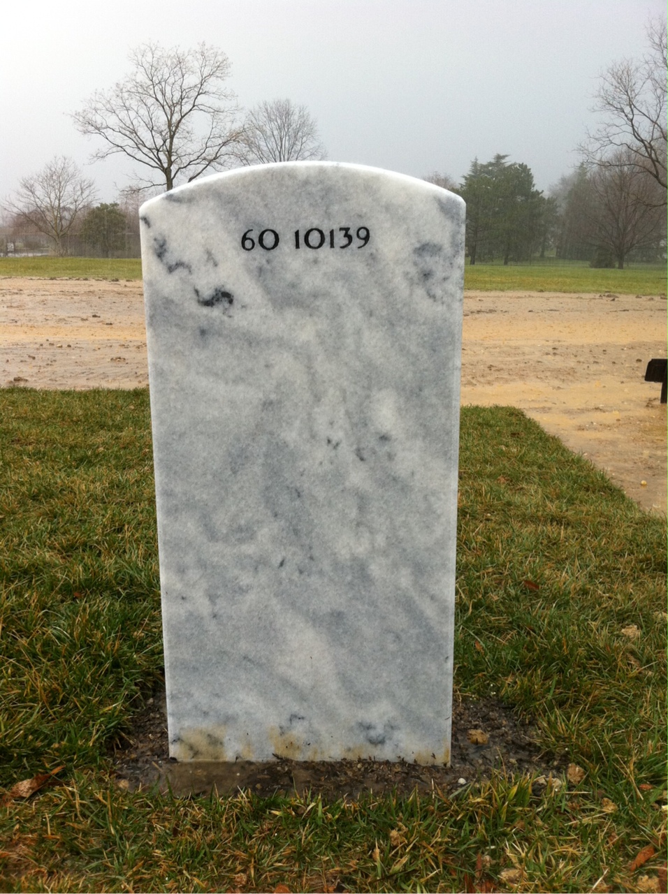 Back of headstone — Thomas A Gall