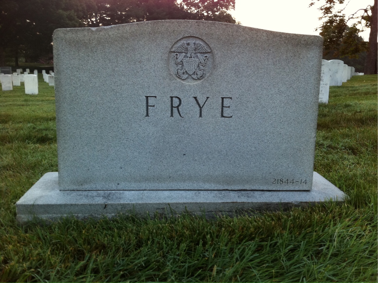 Back of headstone — Clare Frye