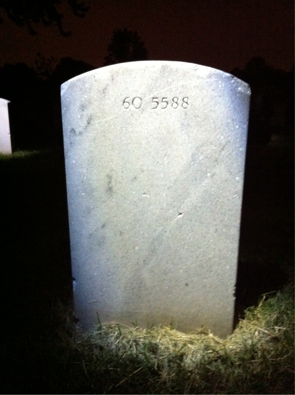Back of headstone — Roland Mitchell