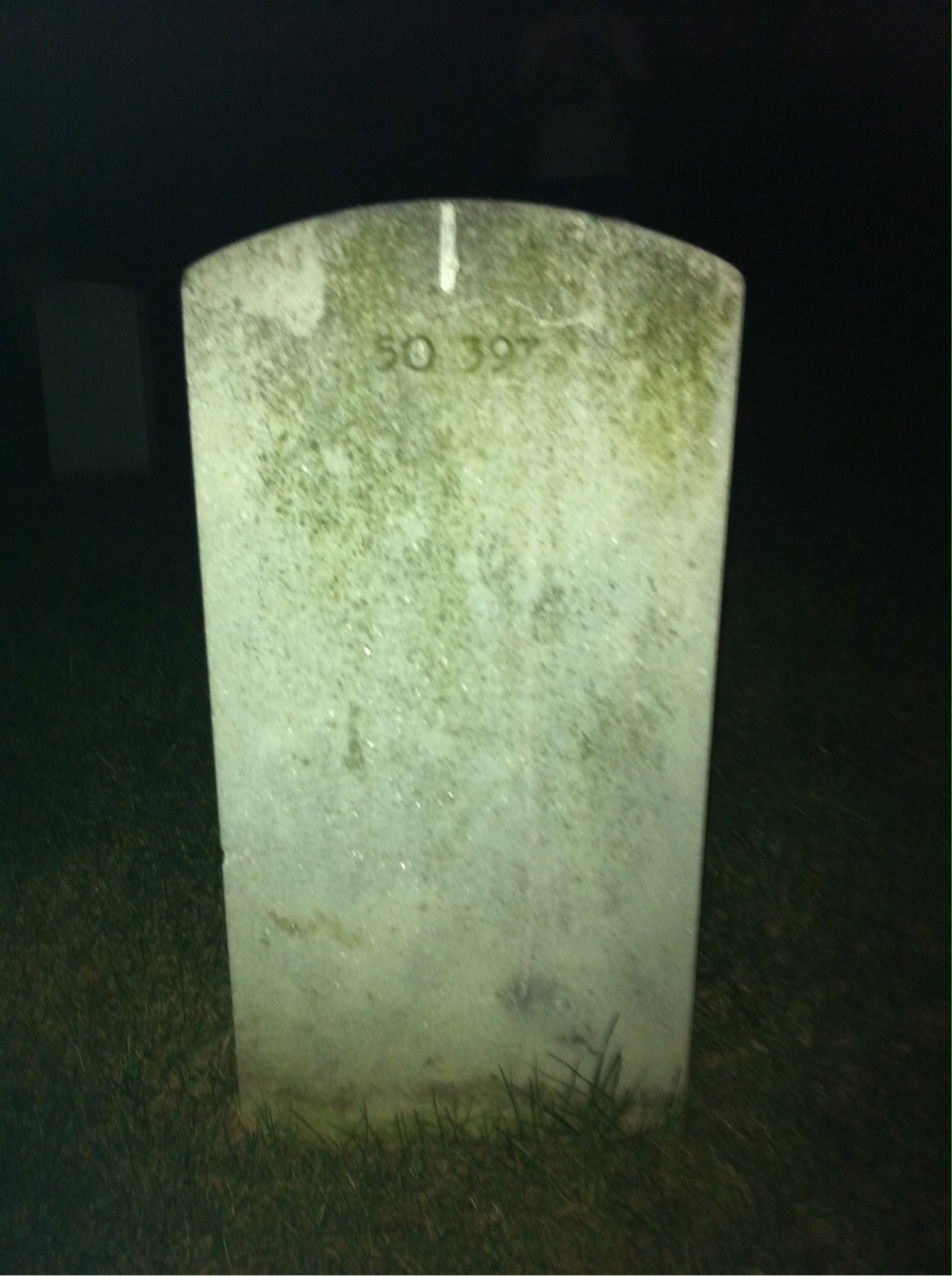 Back of headstone — William Robert Linderfelt