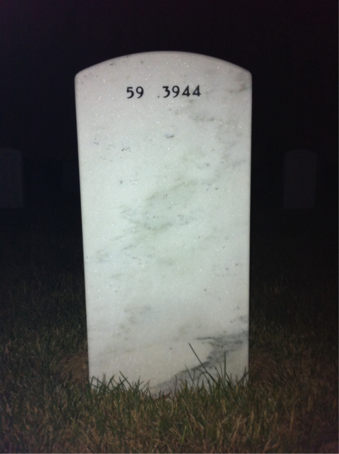 Back of headstone — Ronald Bradley