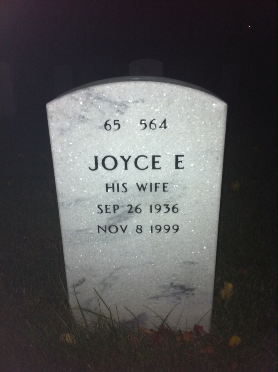 Back of headstone — Joseph Saunders