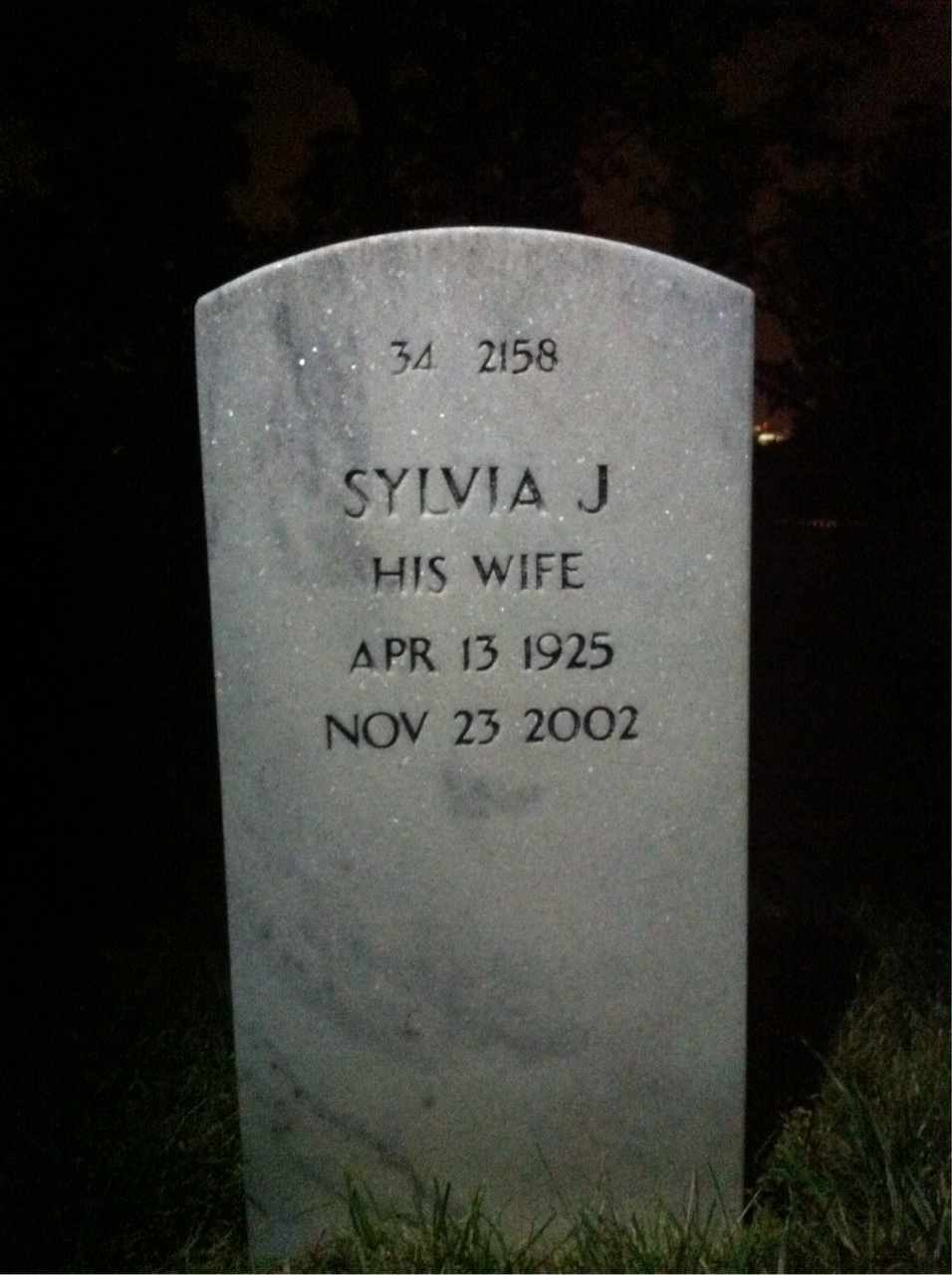 Back of headstone — Dino Pizza