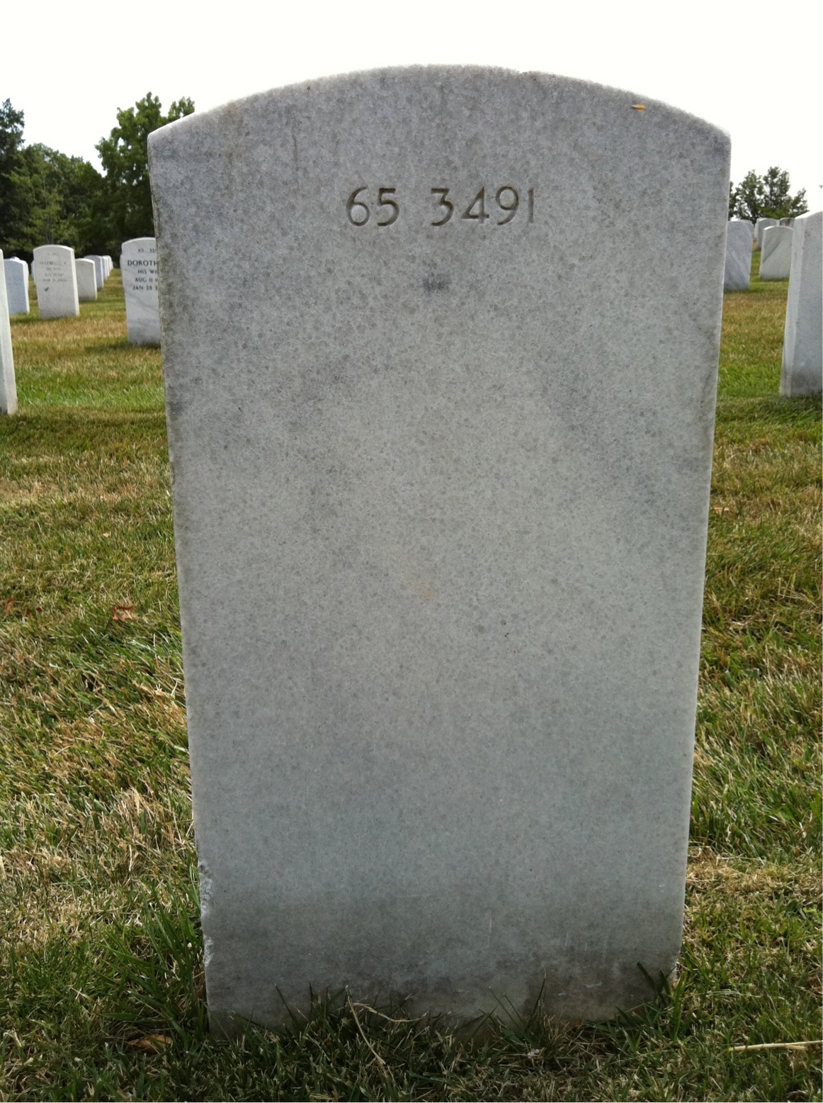 Back of headstone — Robert Bailey