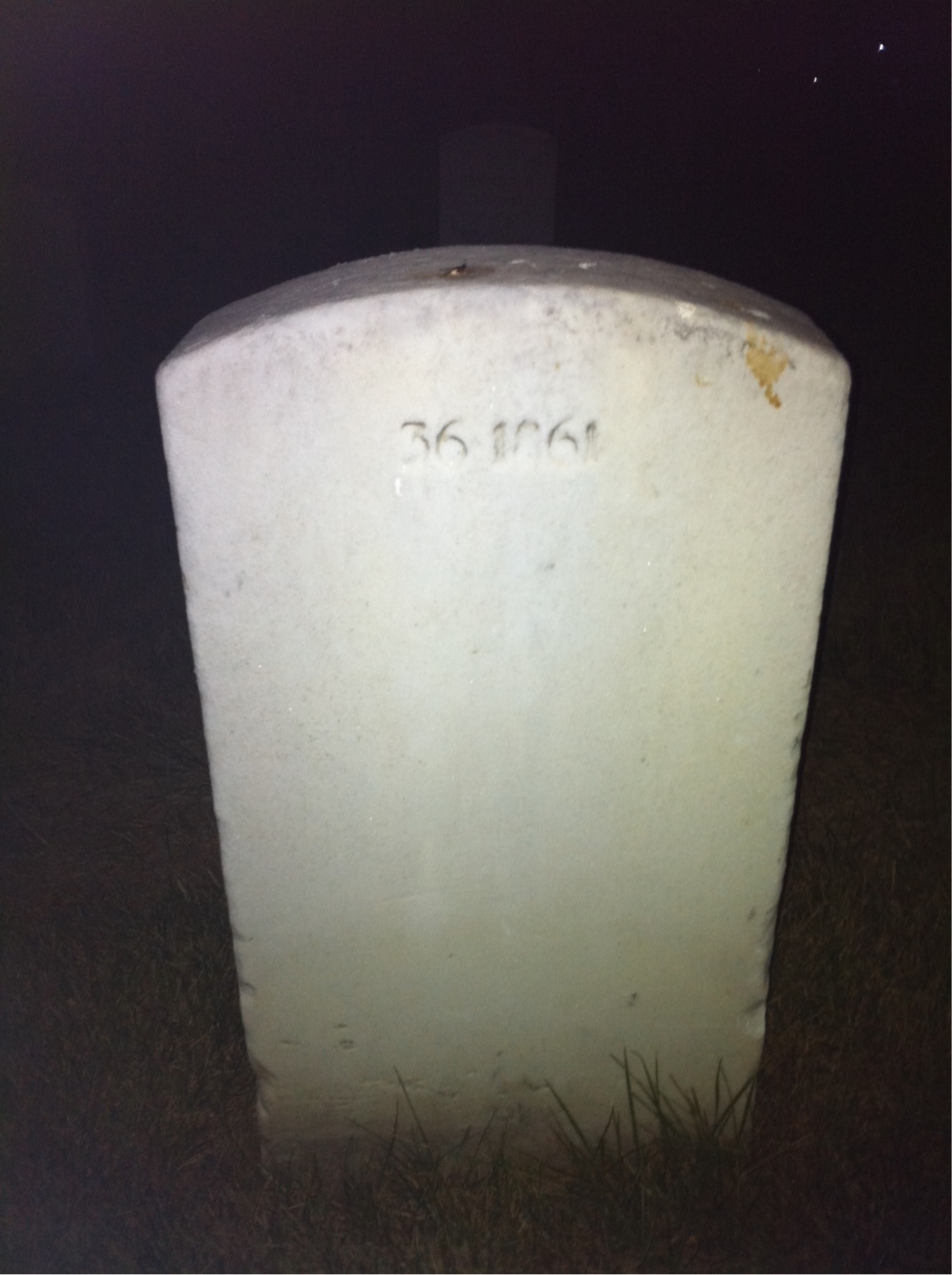 Back of headstone — Virginia Adkins