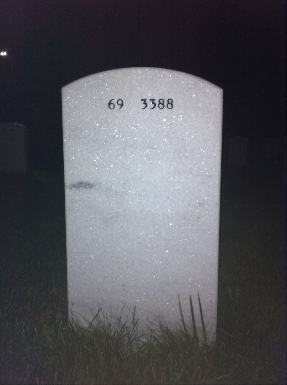Back of headstone — Daniel Dempsey