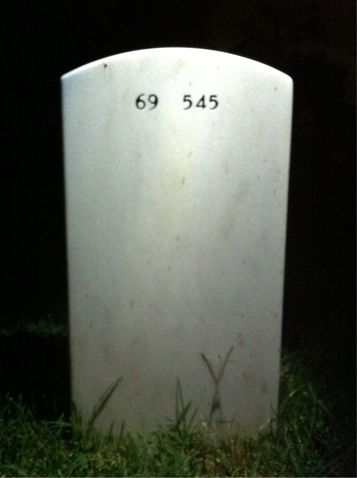 Back of headstone — Lacey Lockley