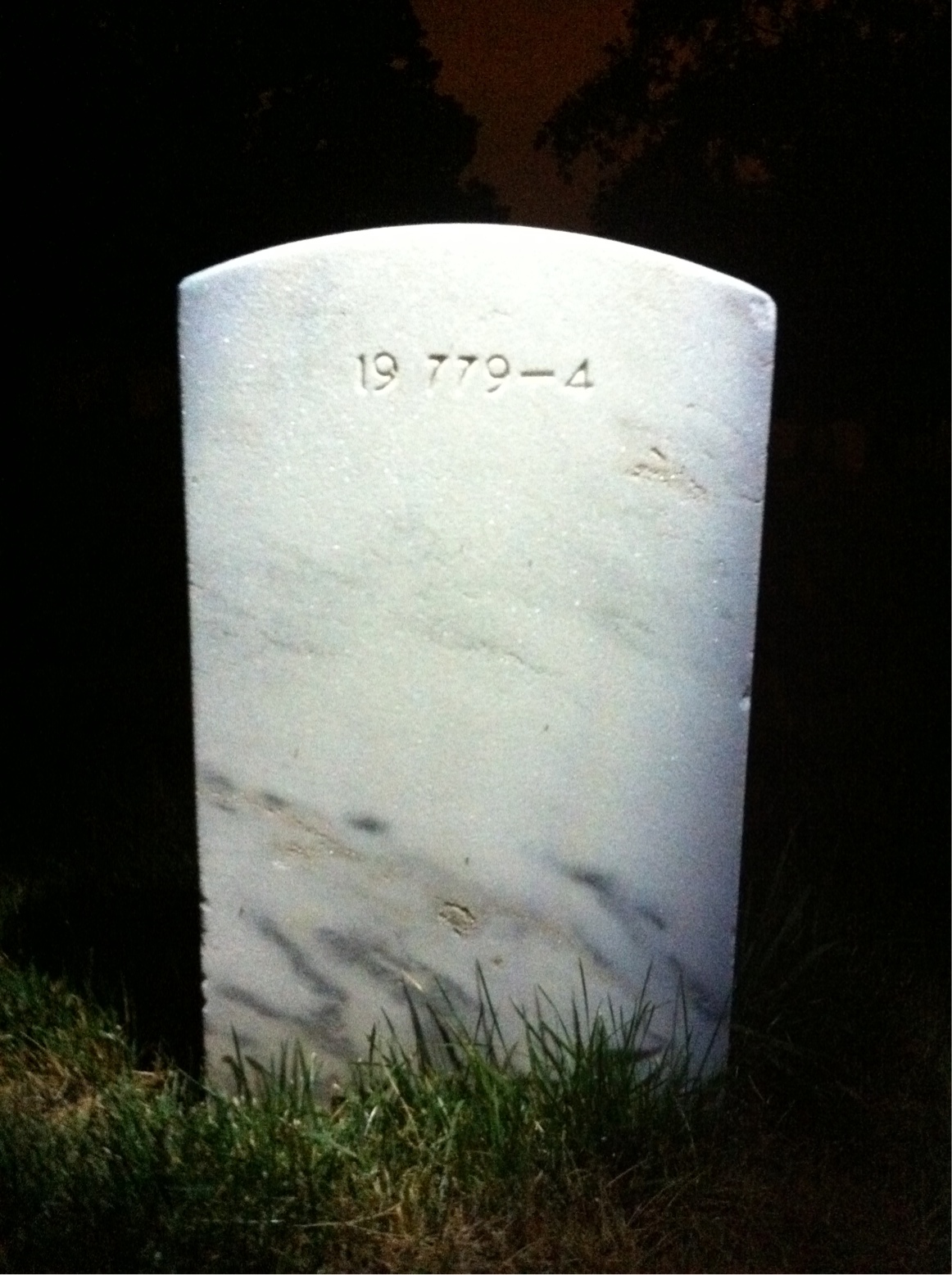 Back of headstone — Ulysses Armstrong