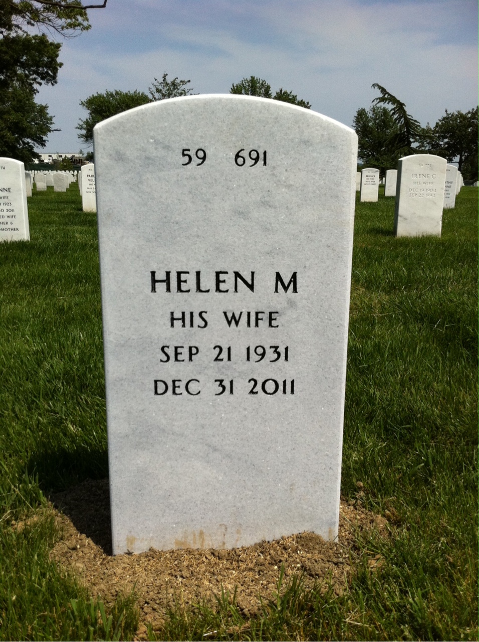 Back of headstone — Walter Talbot Cook