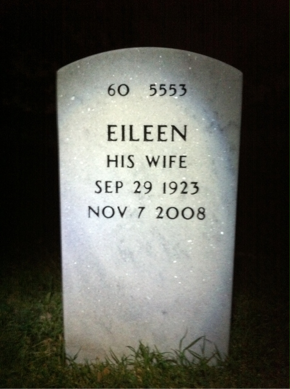 Back of headstone — Robert Callahan