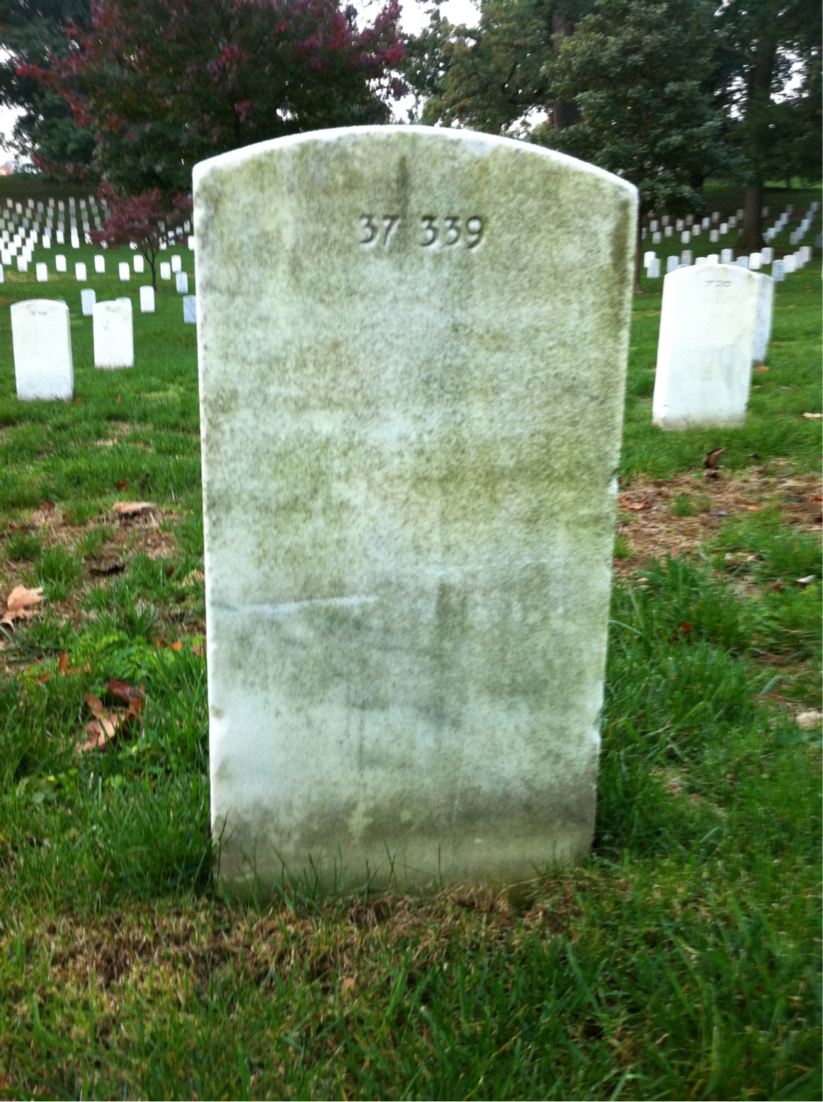 Back of headstone — Arvel Absher