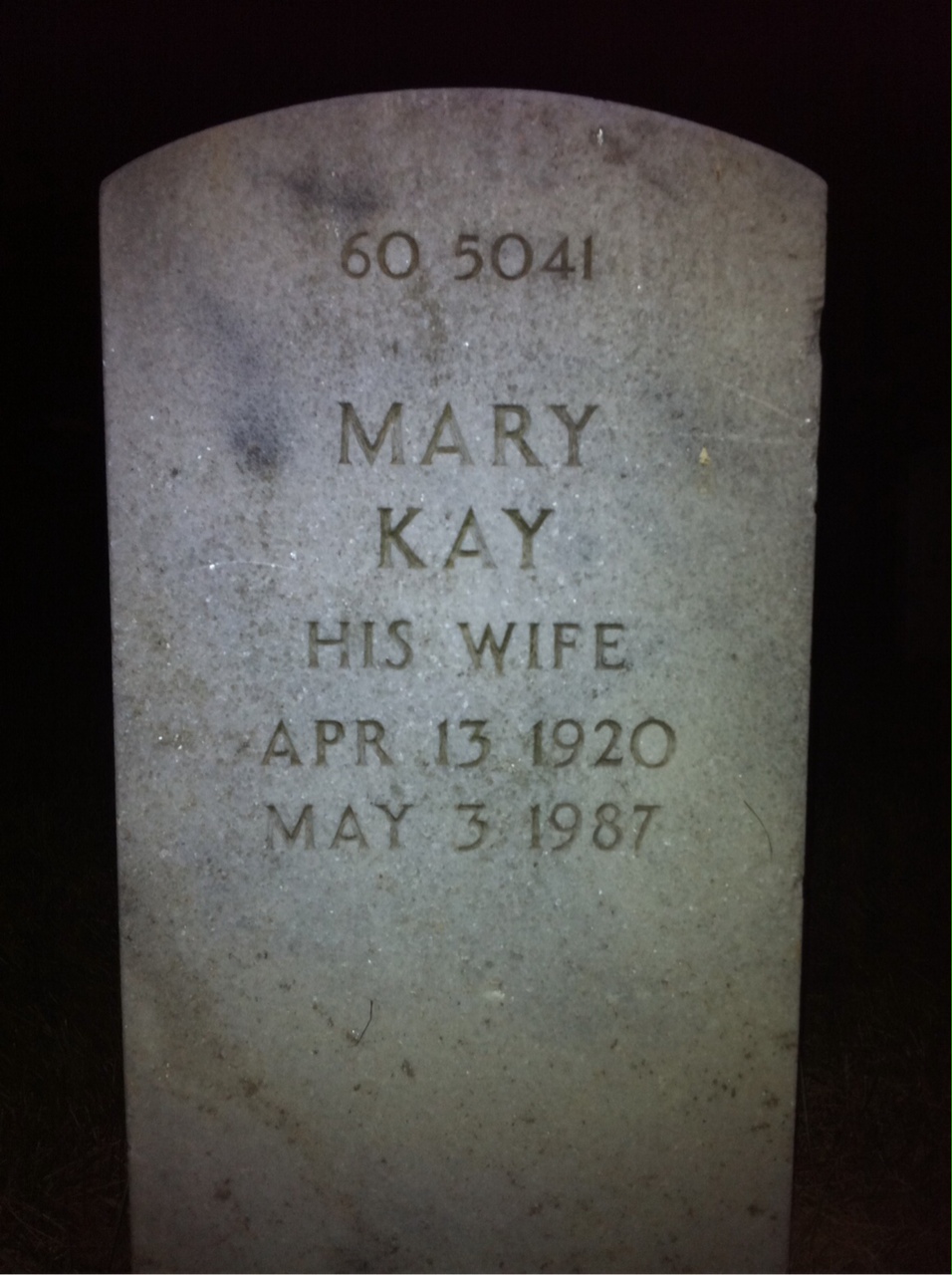 Back of headstone — William M Blatt