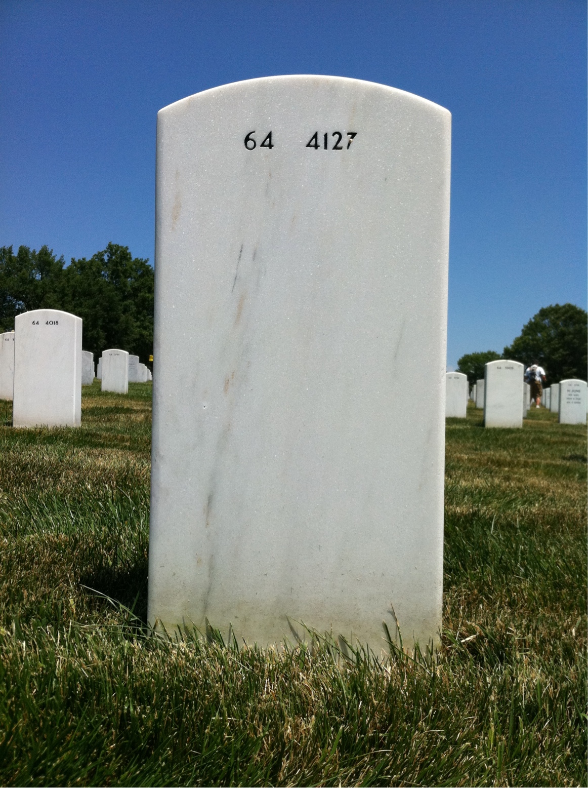 Back of headstone — Dwight Doane