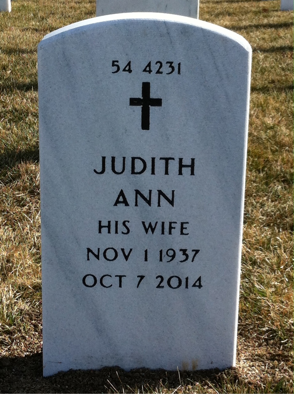 Back of headstone — Gregory Arsenault