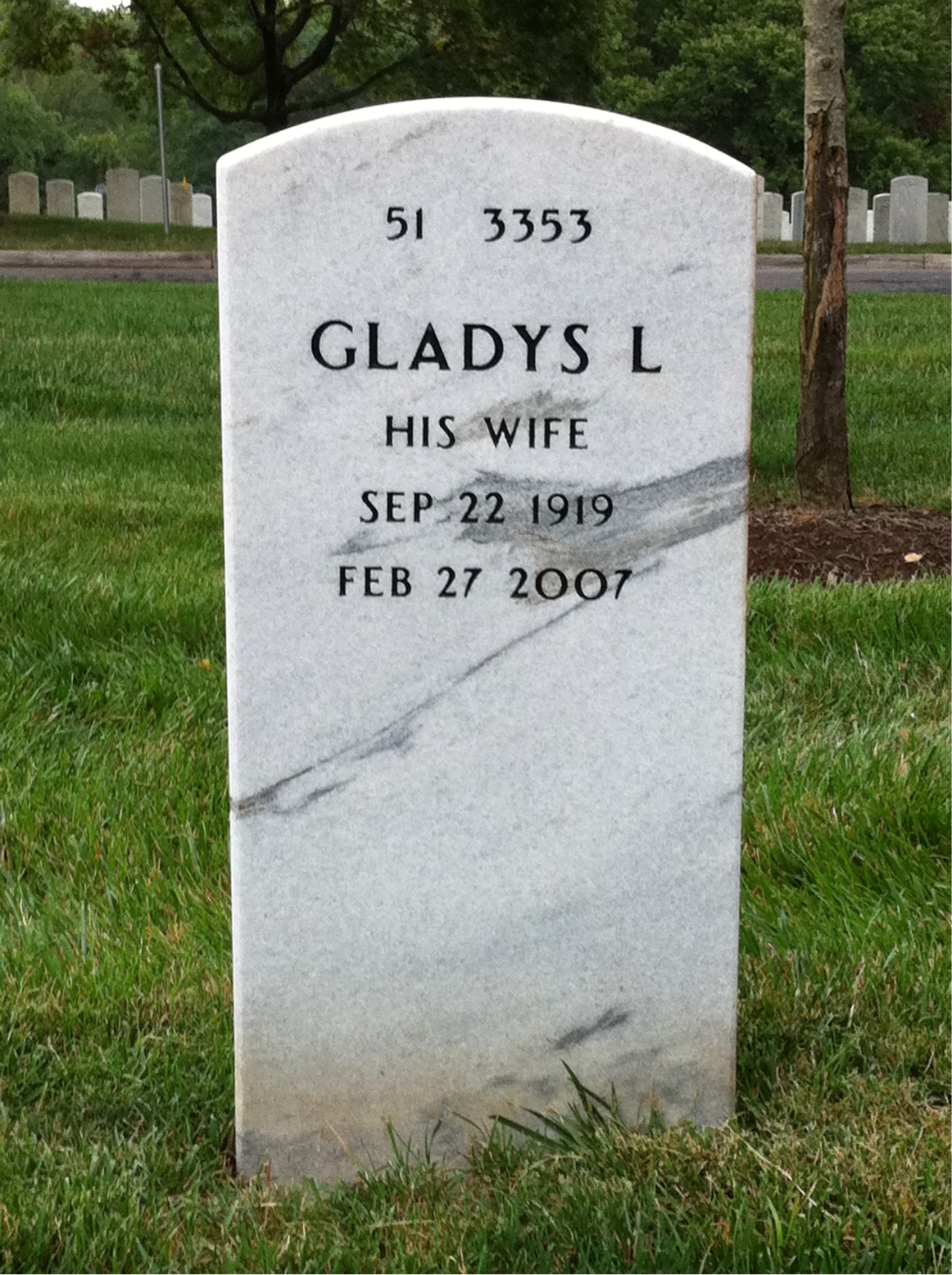 Back of headstone — Edwin Simon