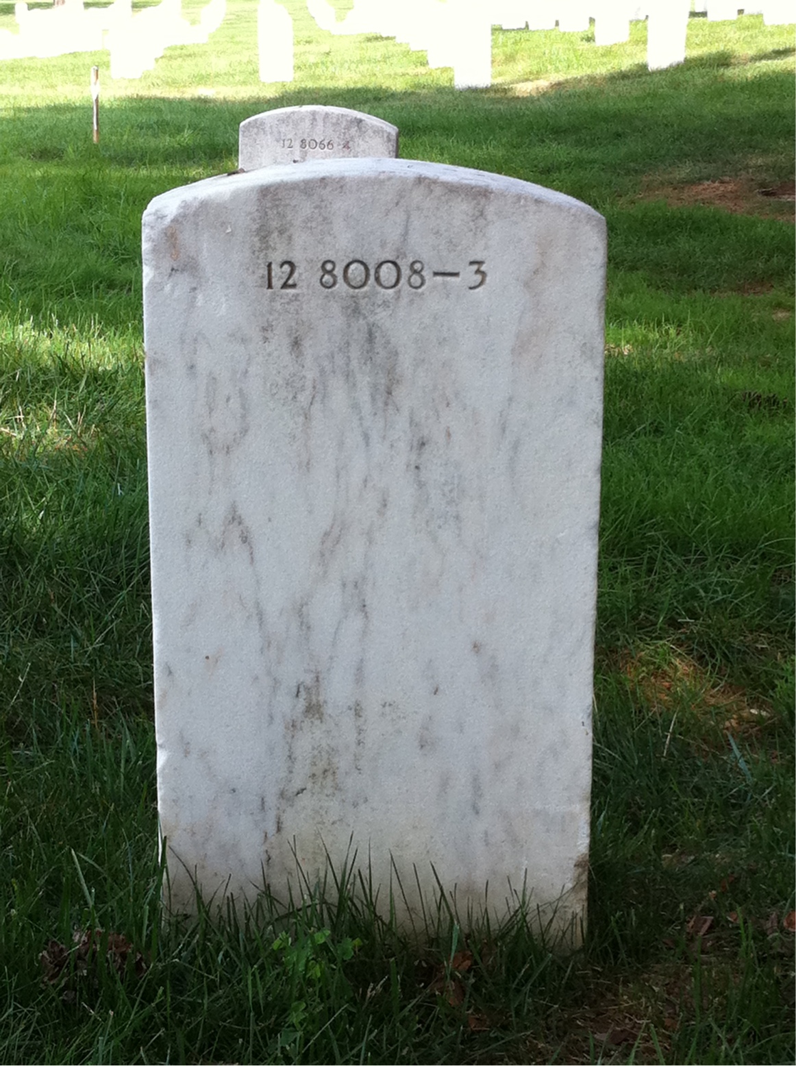 Back of headstone — Carrie Mills