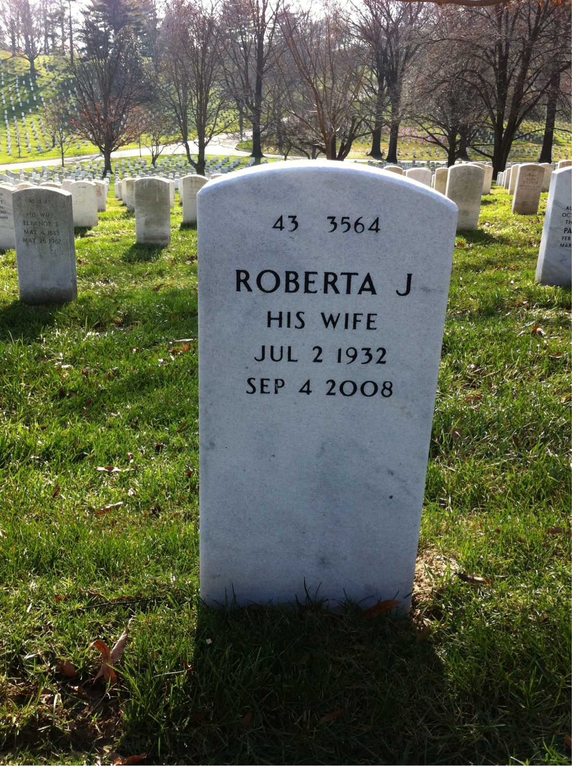 Back of headstone — Roger Beauregard