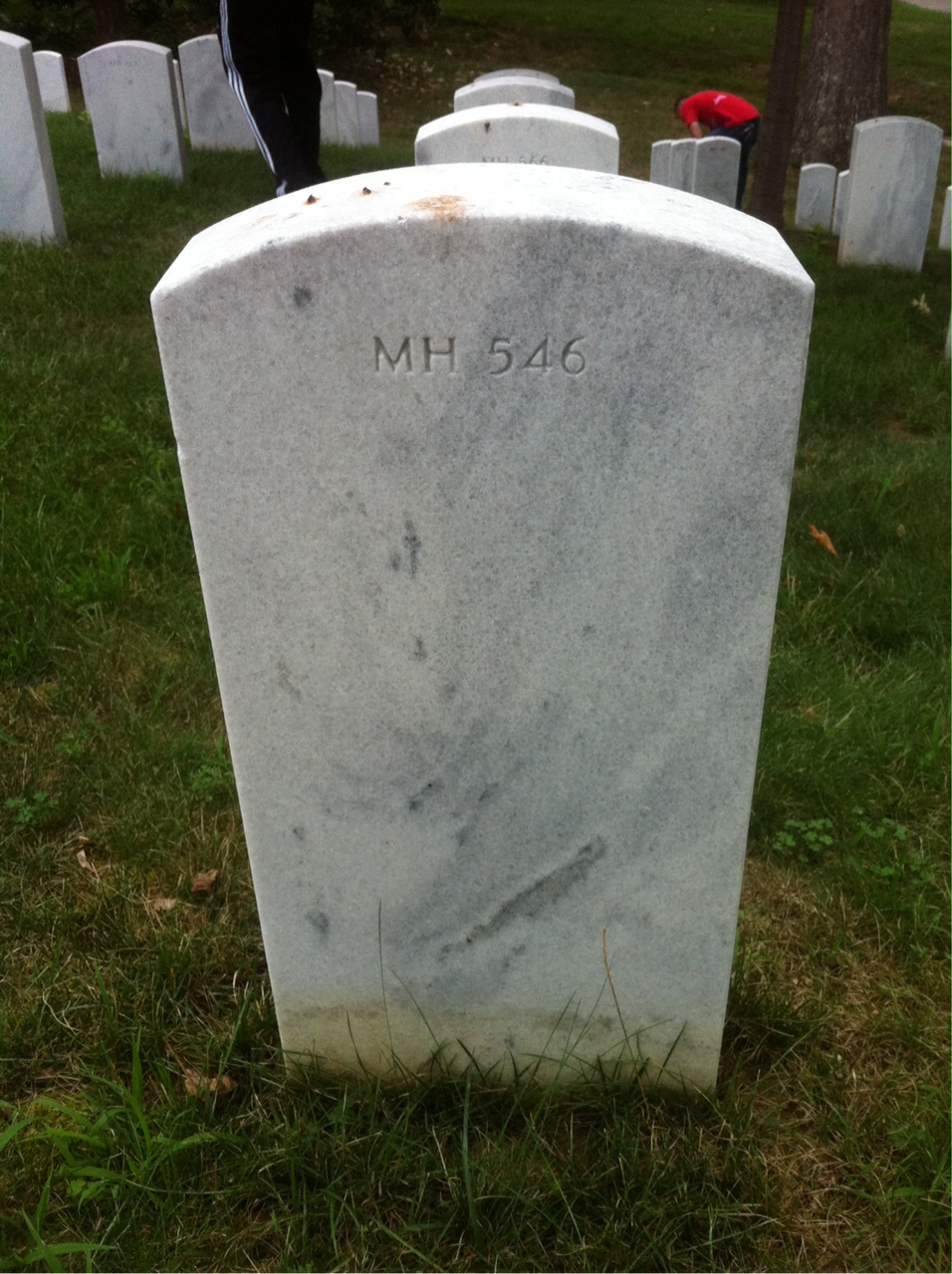 Back of headstone — Elmer Mullins