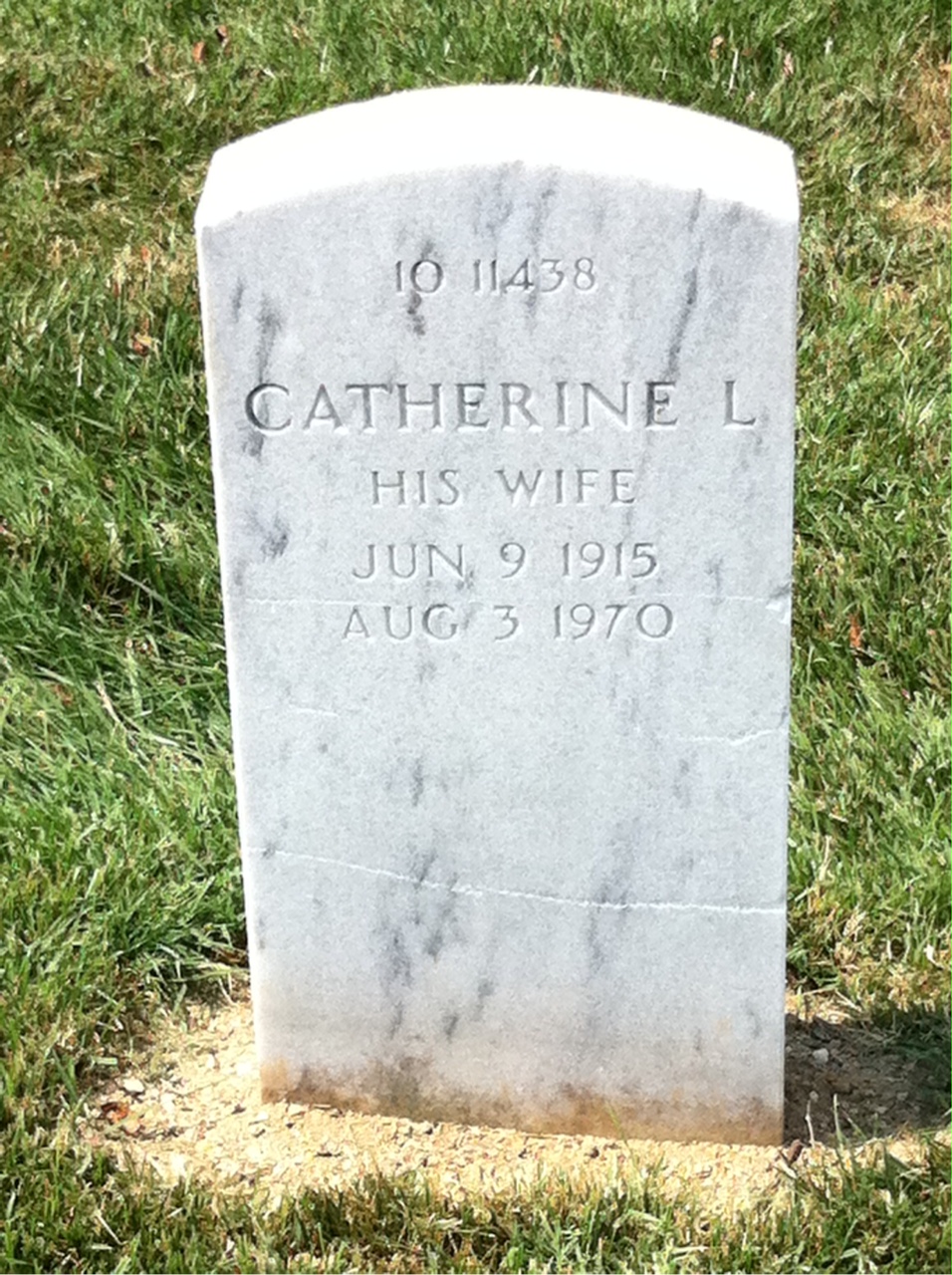 Back of headstone — John Cunningham