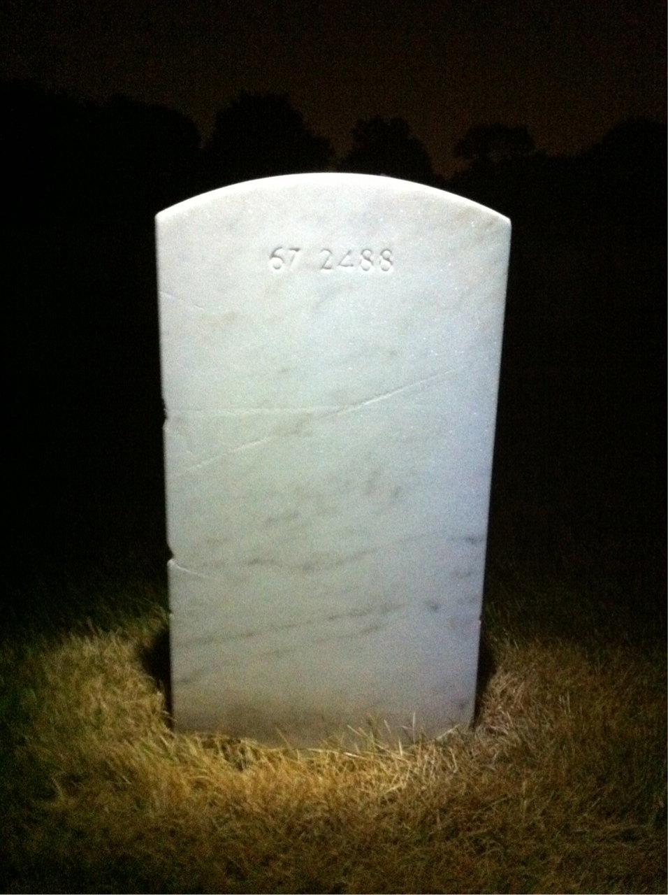 Back of headstone — Guss Andrews