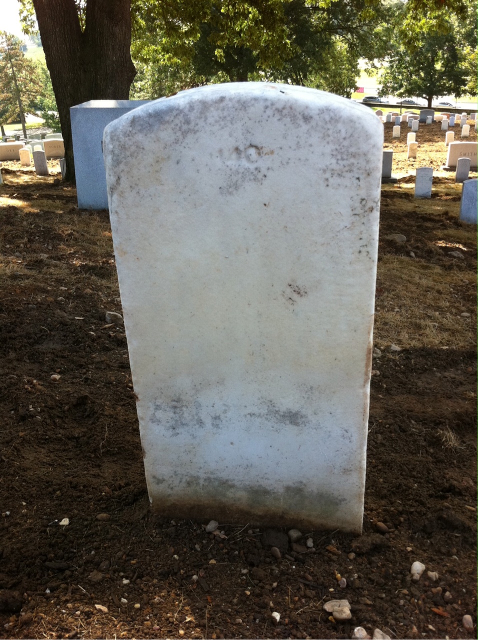 Back of headstone — Archie Mundale