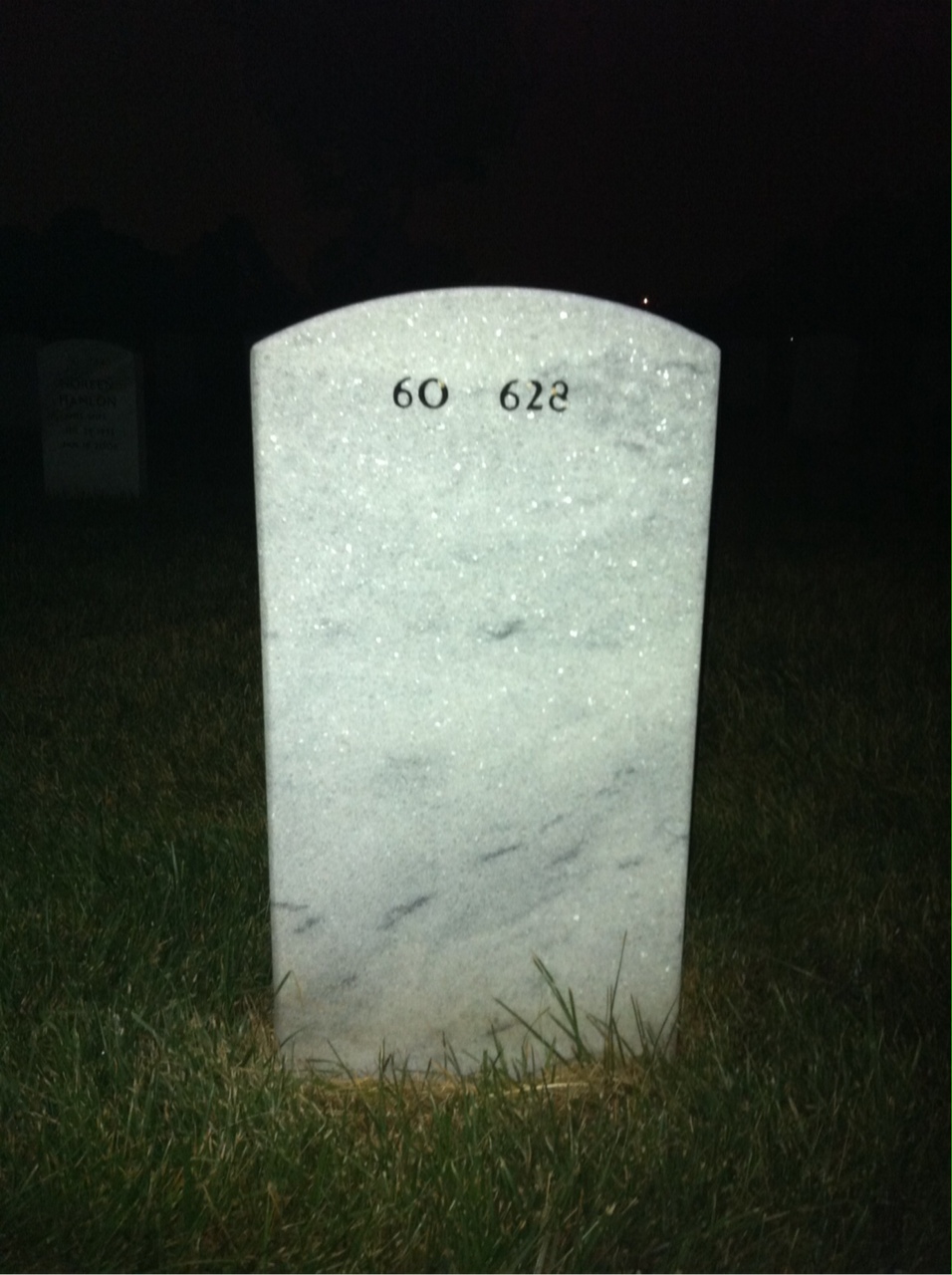 Back of headstone — Ellis Martin
