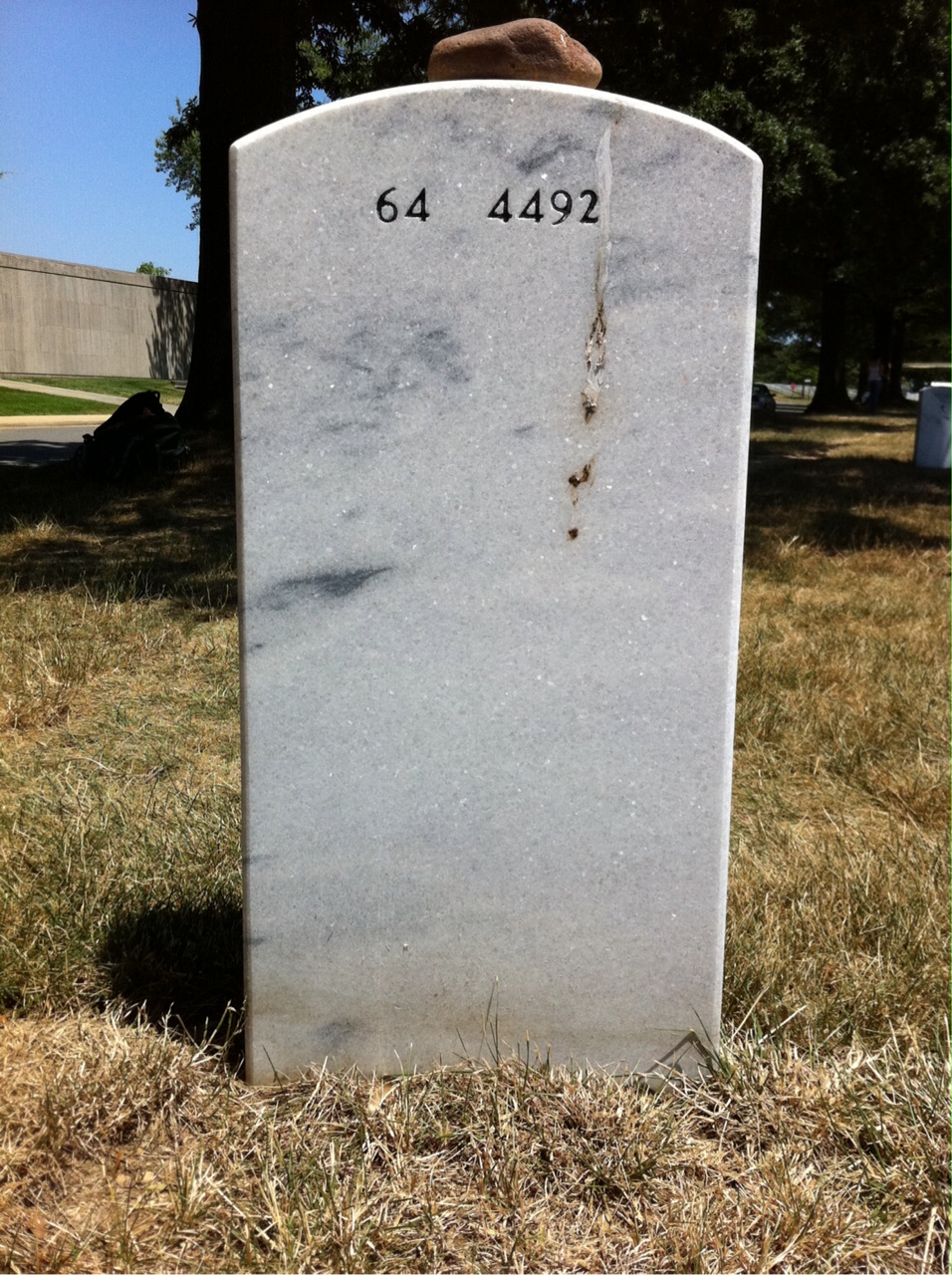 Back of headstone — Sigmund Meyers