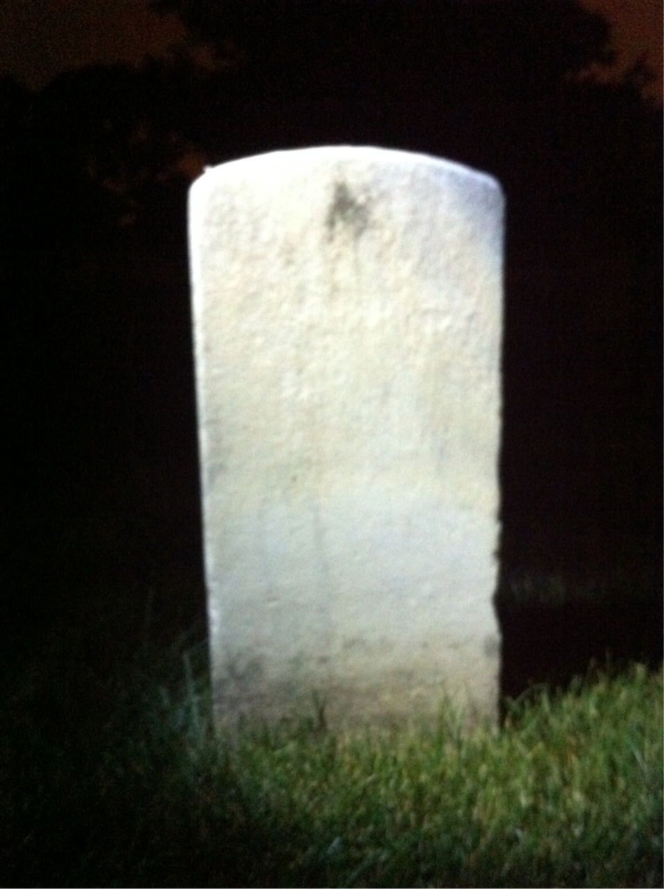 Back of headstone — Nicholas Bauer