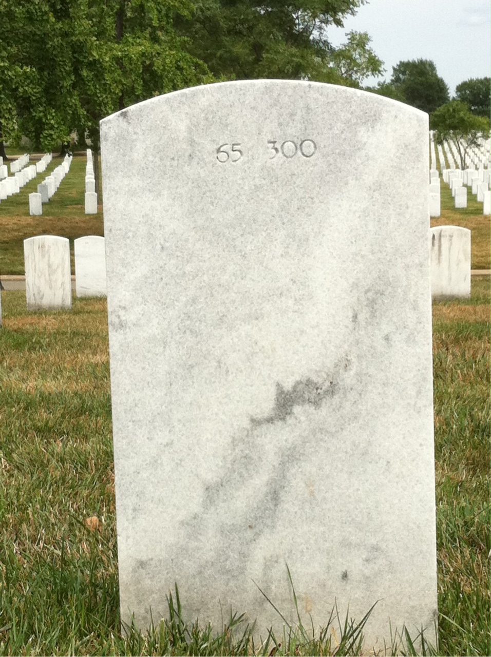 Back of headstone — Charles Morris