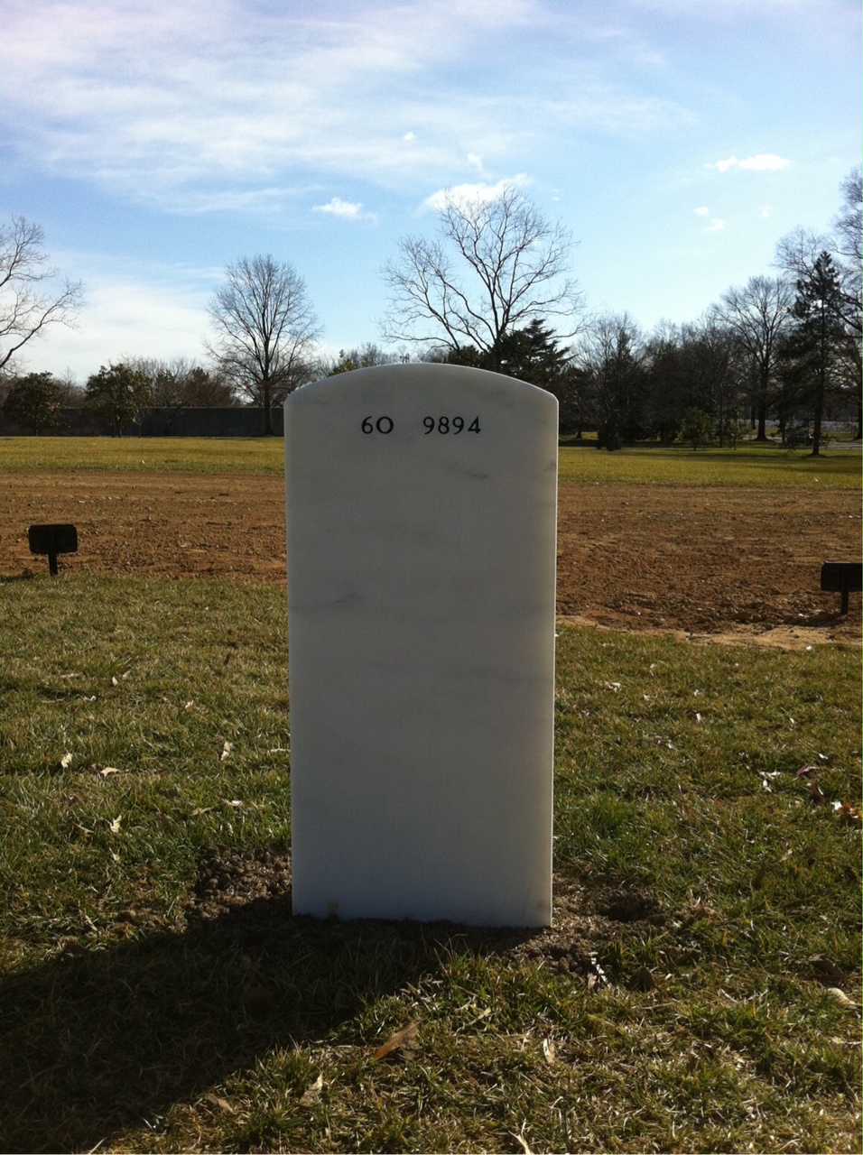 Back of headstone — William Preston Grace