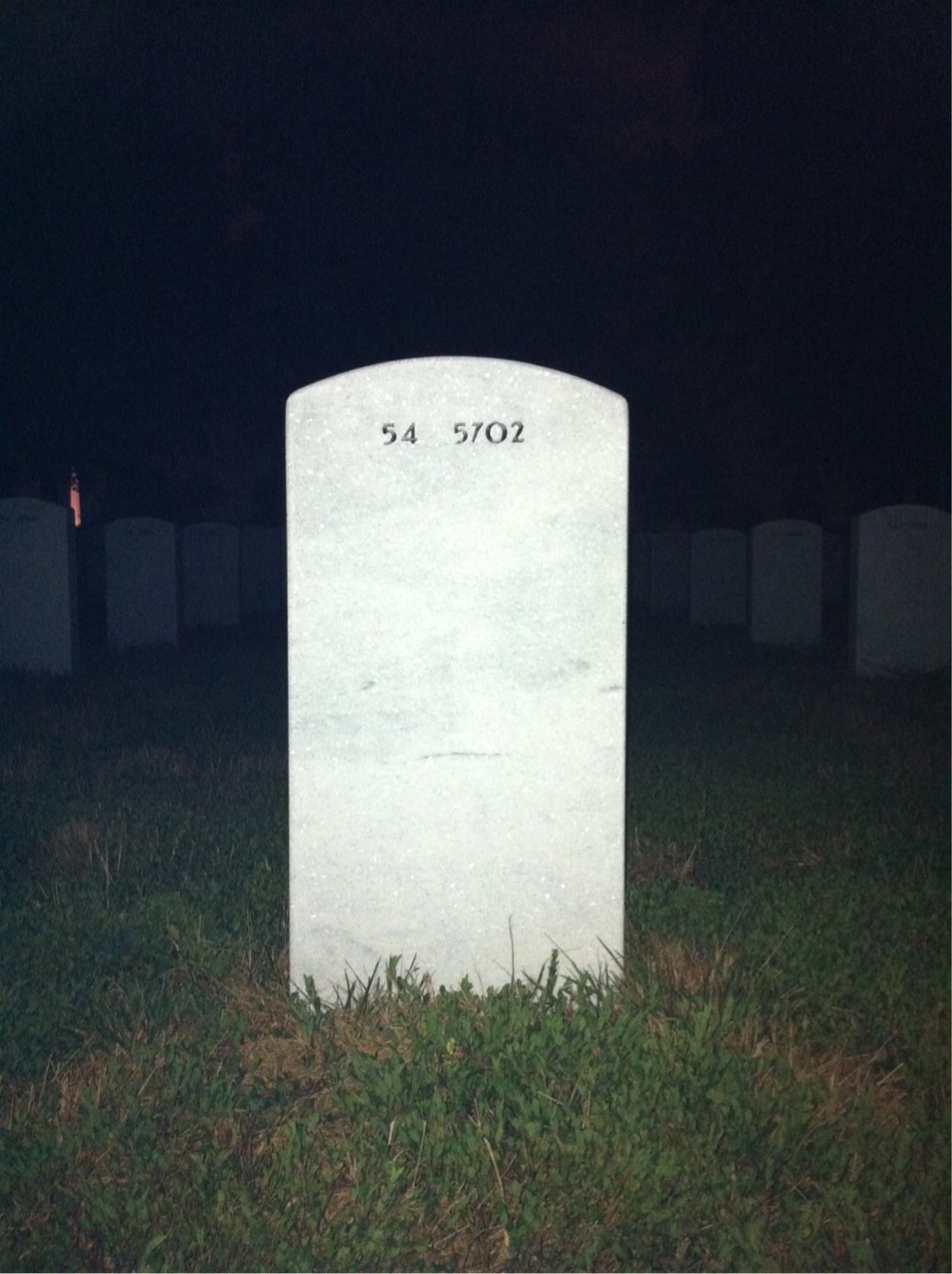 Back of headstone — Katherine Eaton