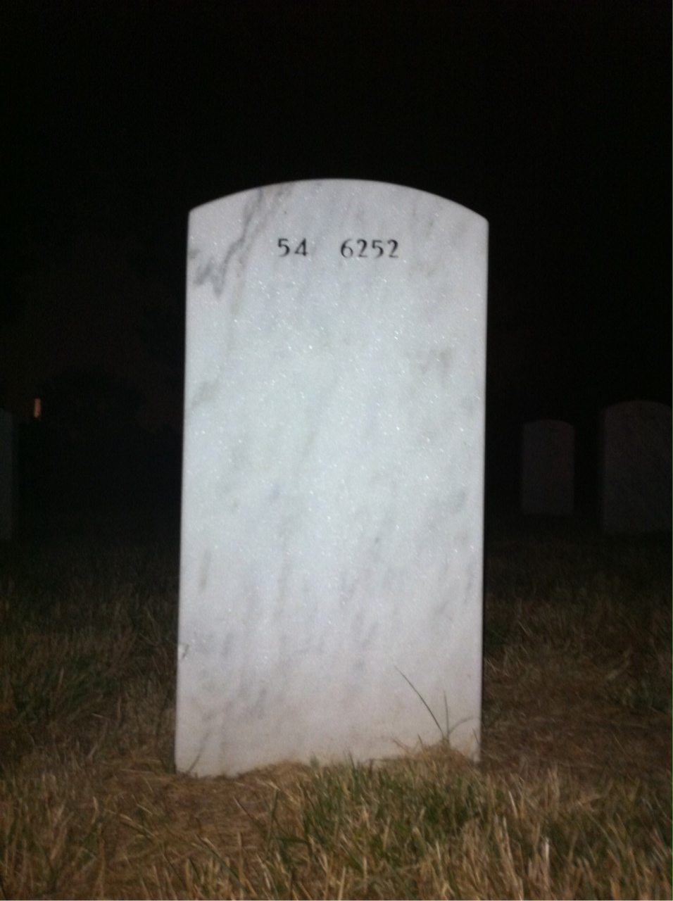 Back of headstone — Thomas Warden