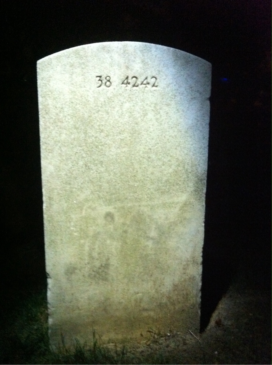 Back of headstone — Albert Morris
