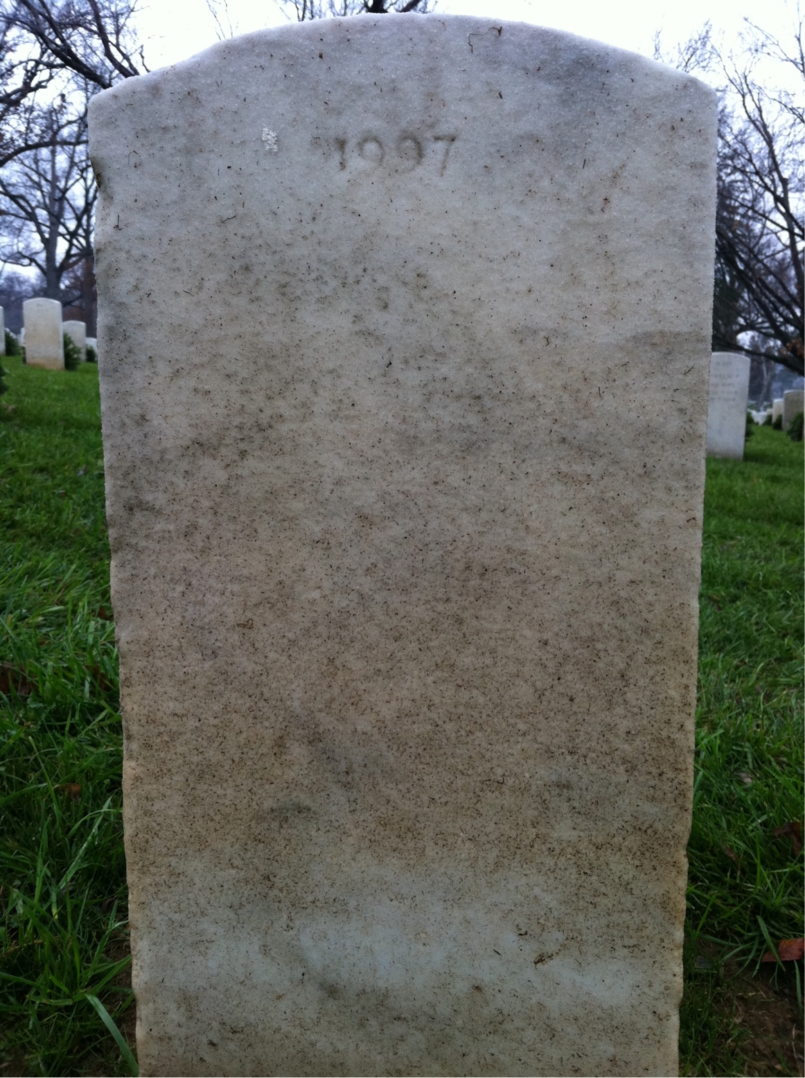 Back of headstone — William S Dodd
