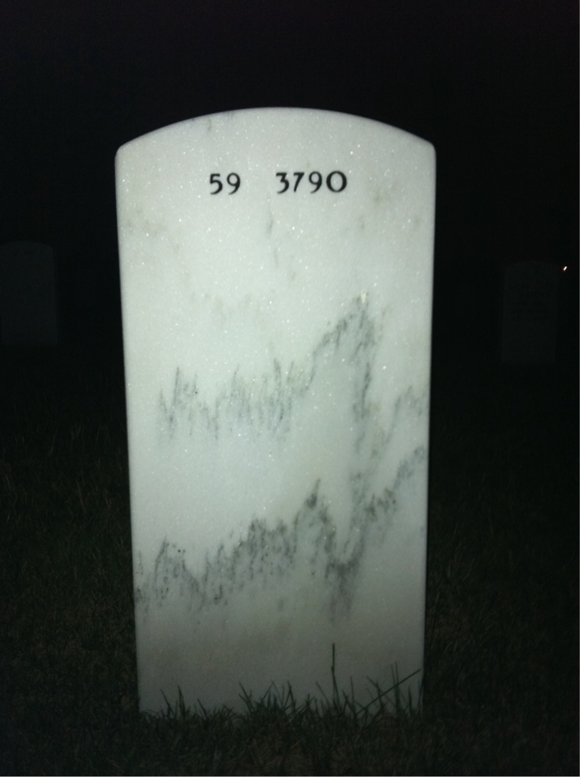 Back of headstone — Robert Sawhill