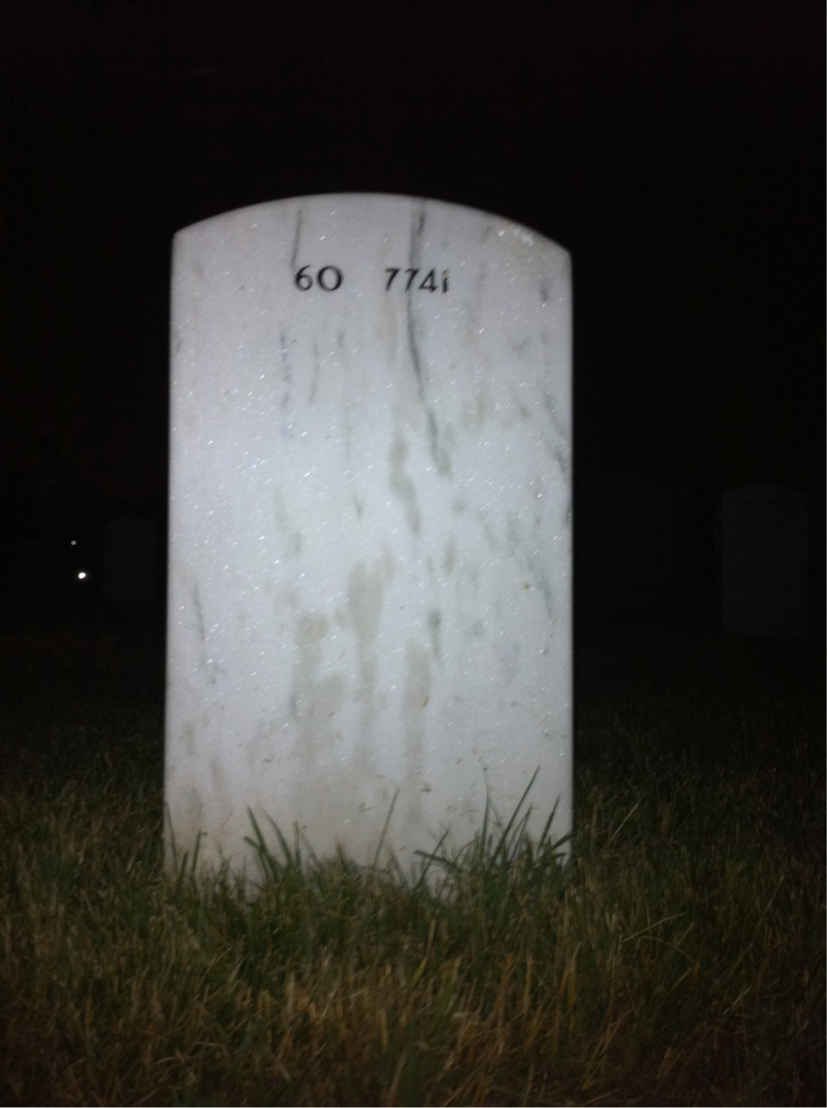 Back of headstone — William Deblois