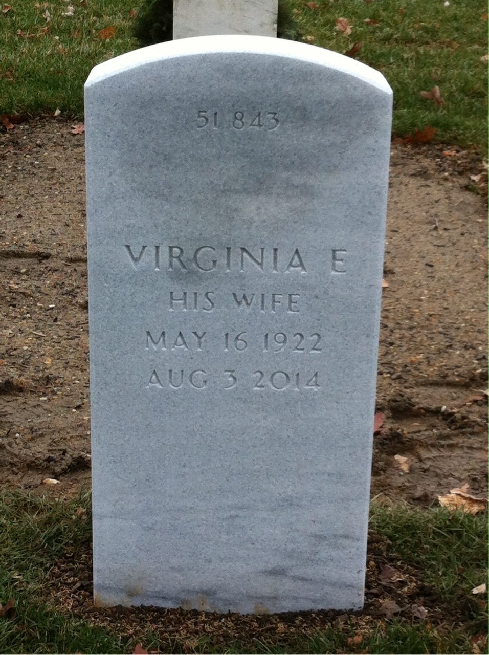 Back of headstone — John Mills