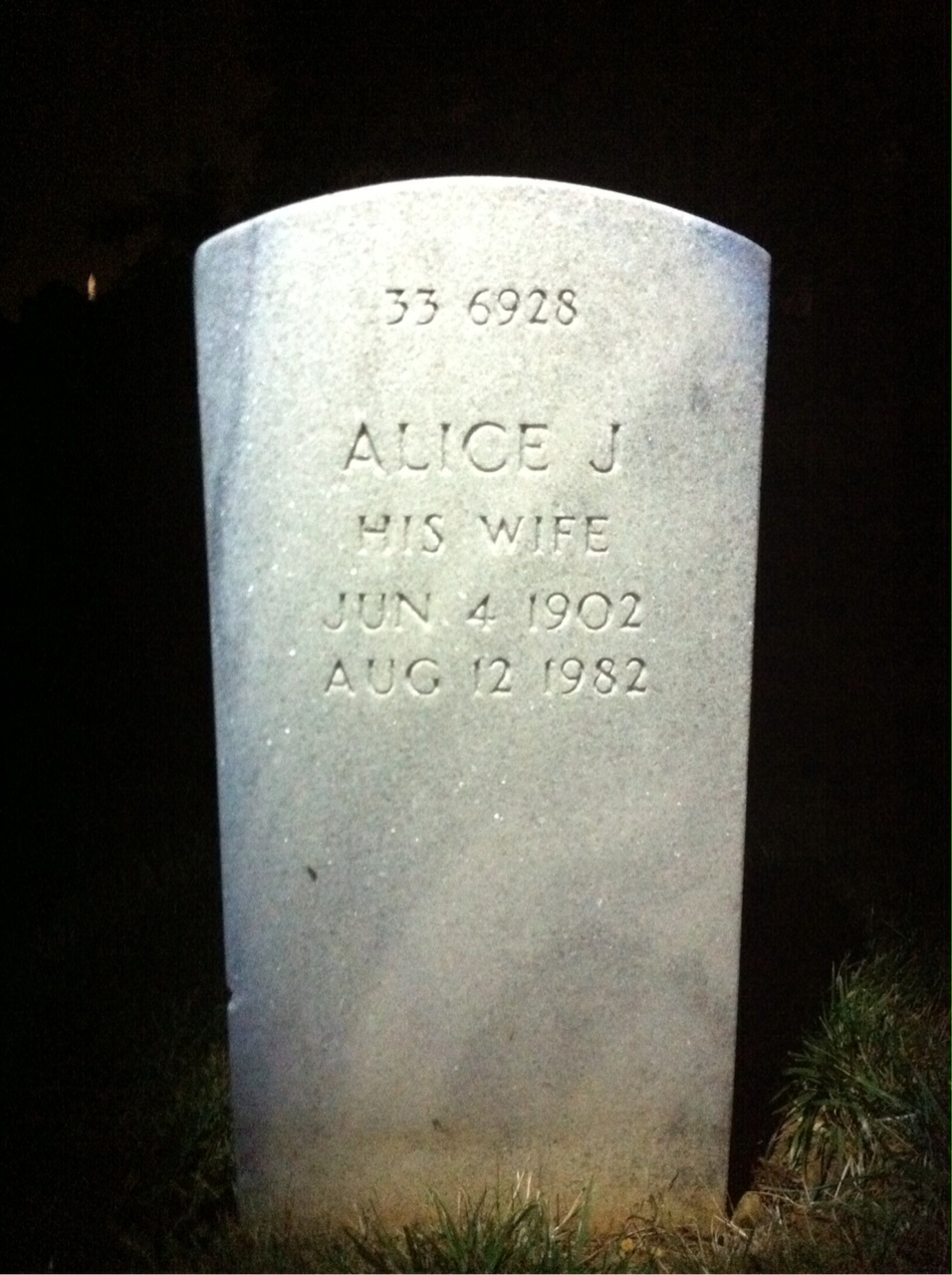 Back of headstone — Dorsey Murphy