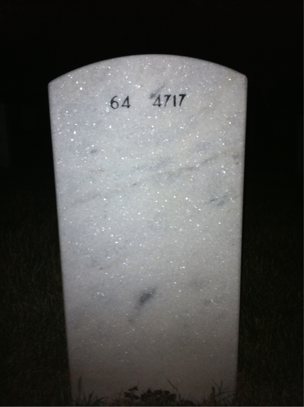 Back of headstone — Max Harris