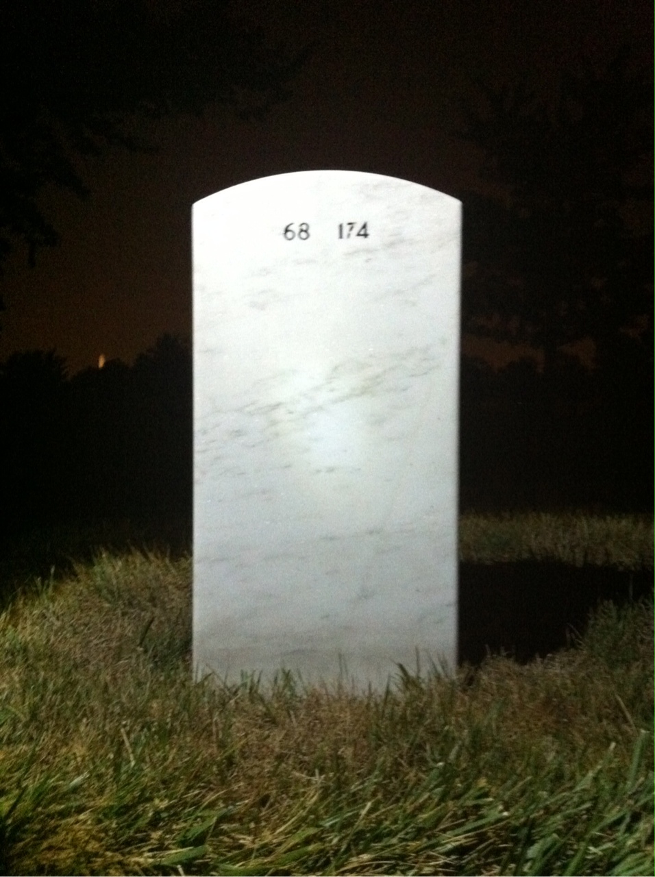 Back of headstone — William Savage
