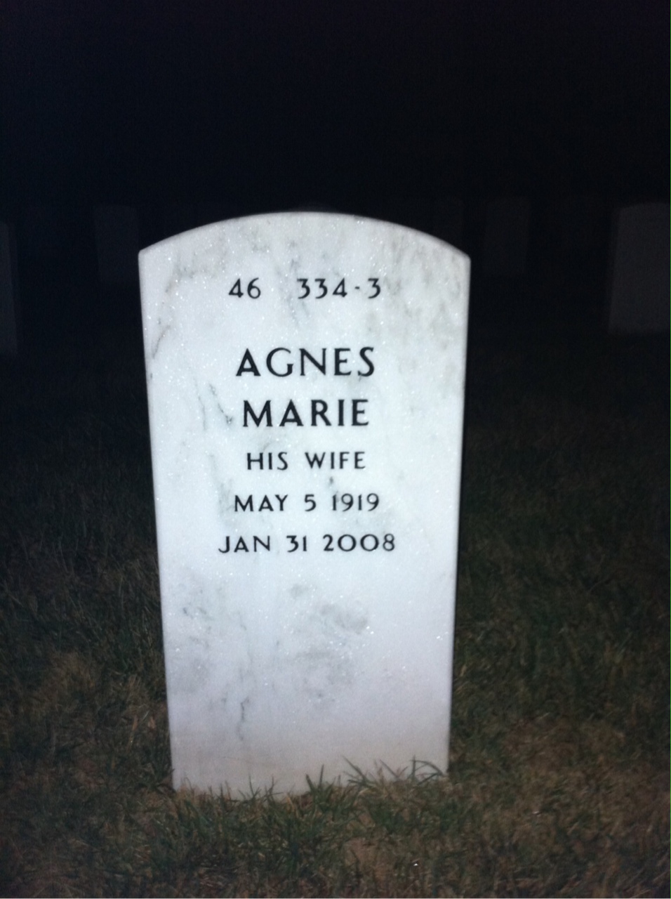 Back of headstone — Arthur Davis
