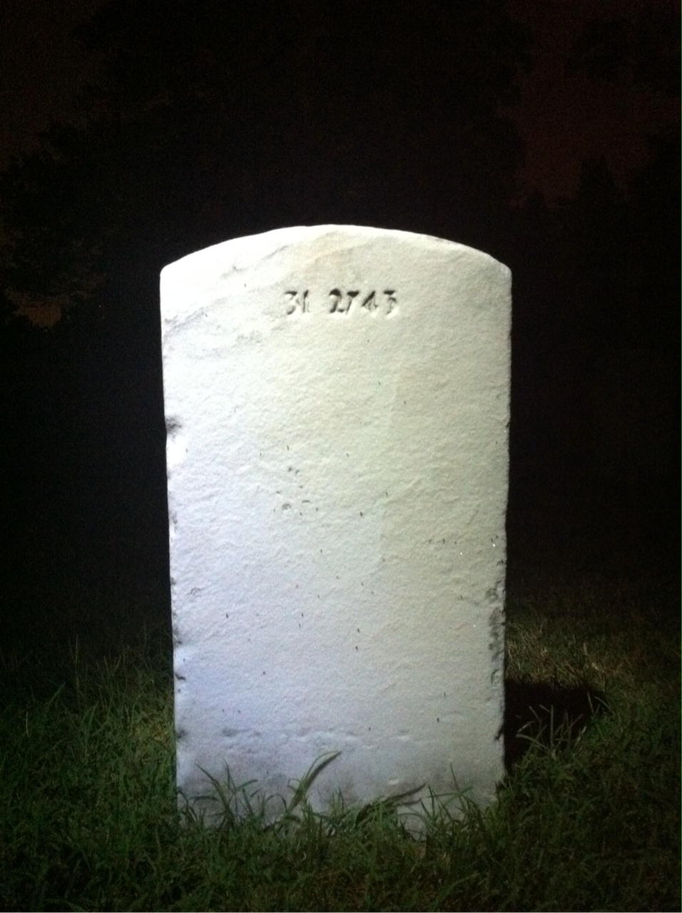 Back of headstone — Charles E Harris