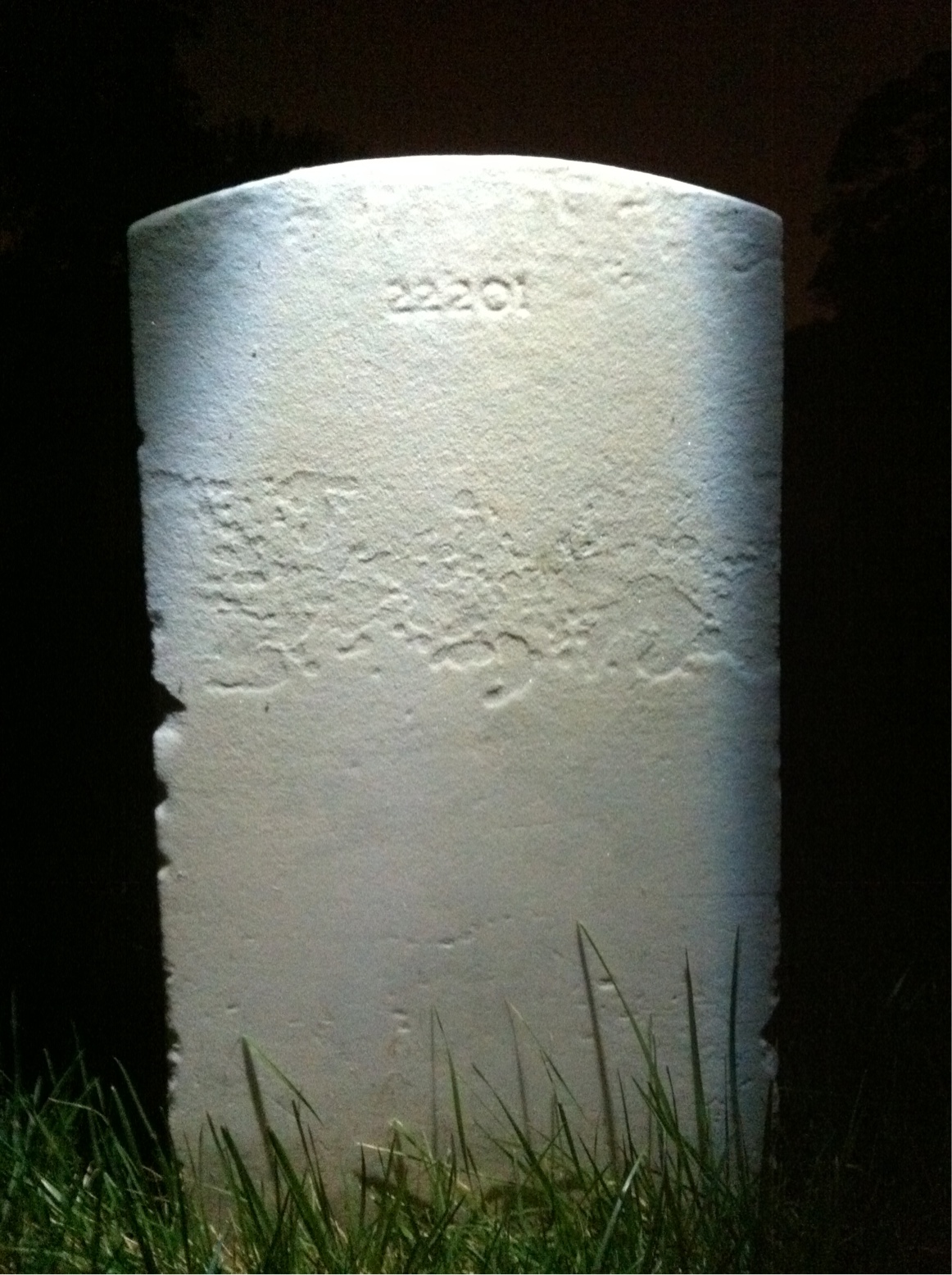 Back of headstone — Edward Breisch