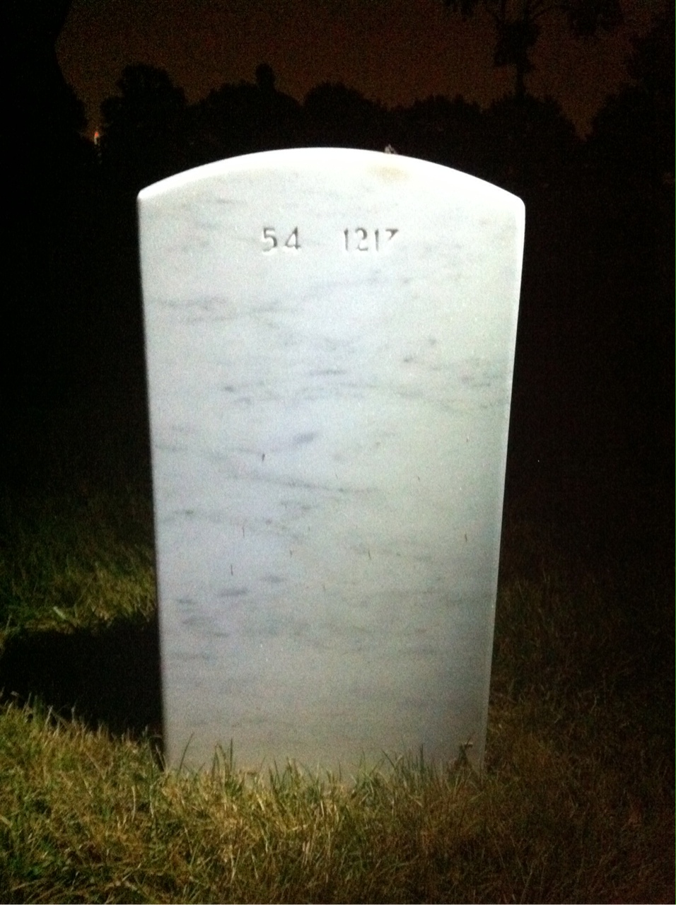 Back of headstone — Kenneth Guilfoil