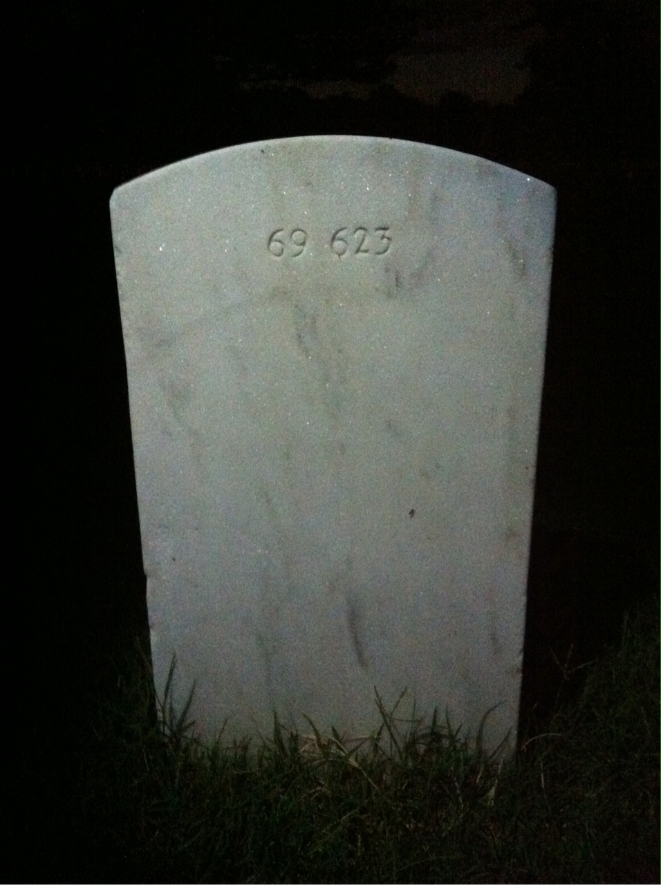 Back of headstone — Ernest Ayer
