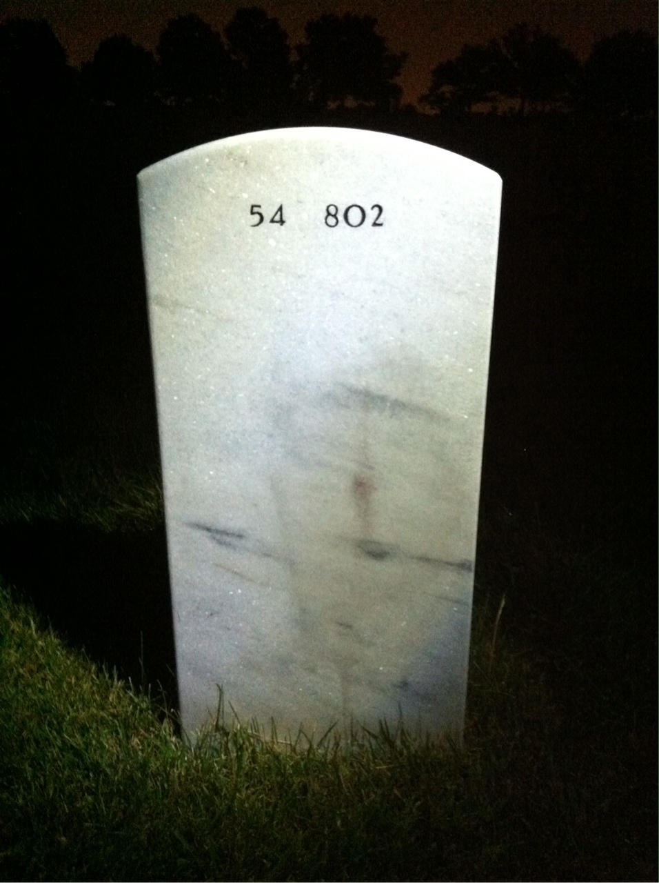 Back of headstone — Robert James