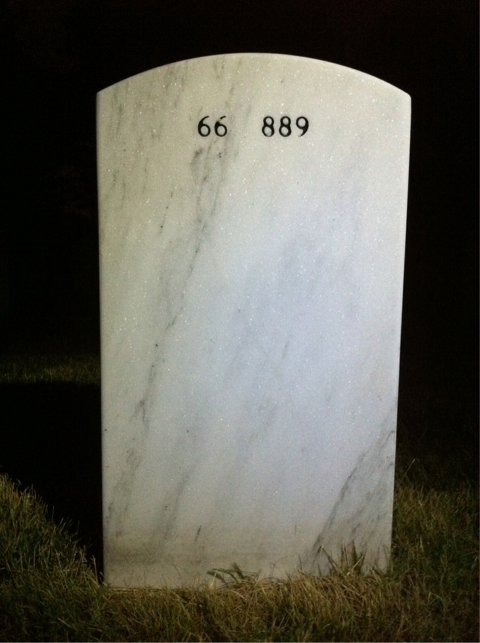 Back of headstone — Melvin Long