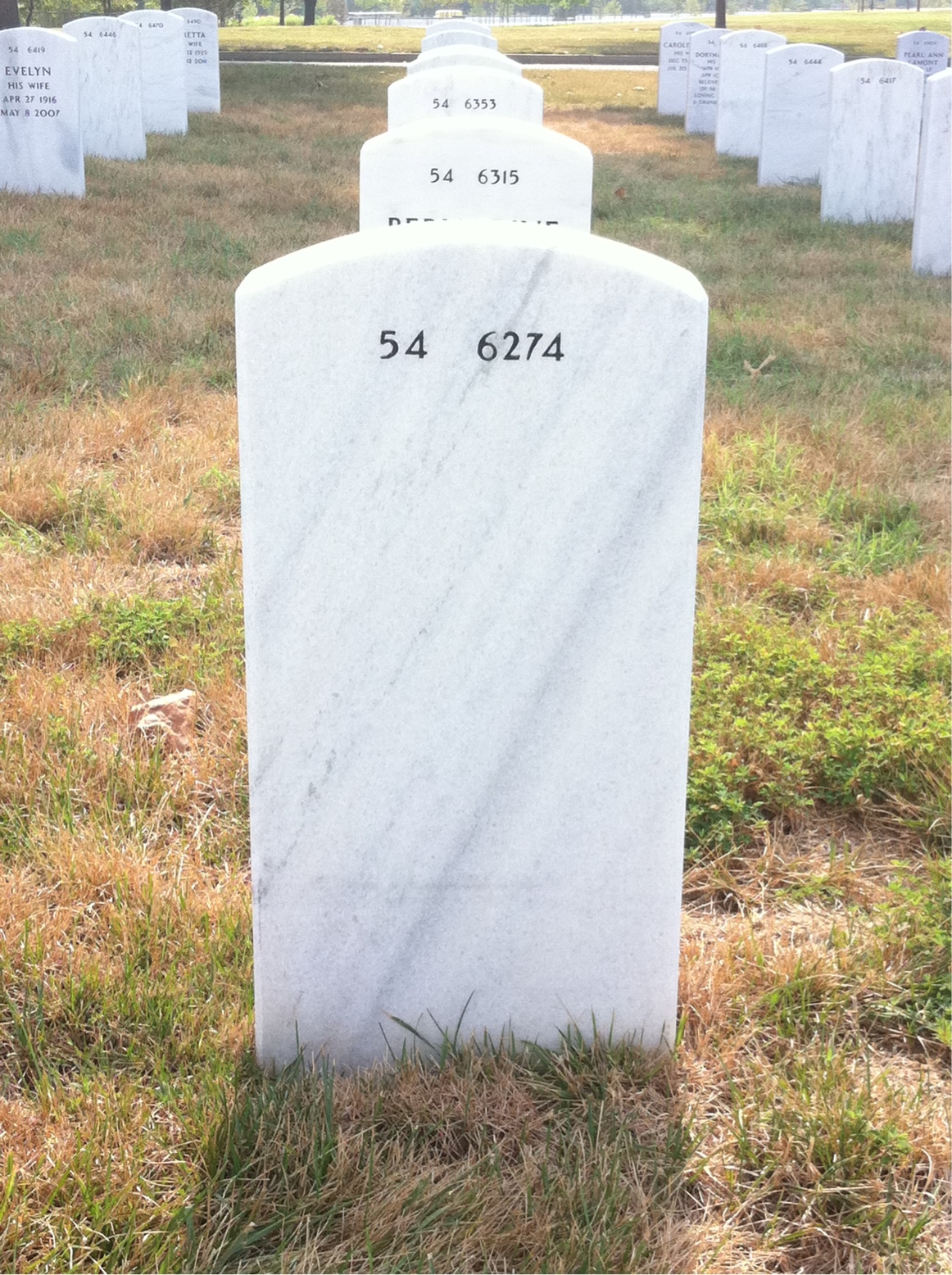 Back of headstone — A Kessinger