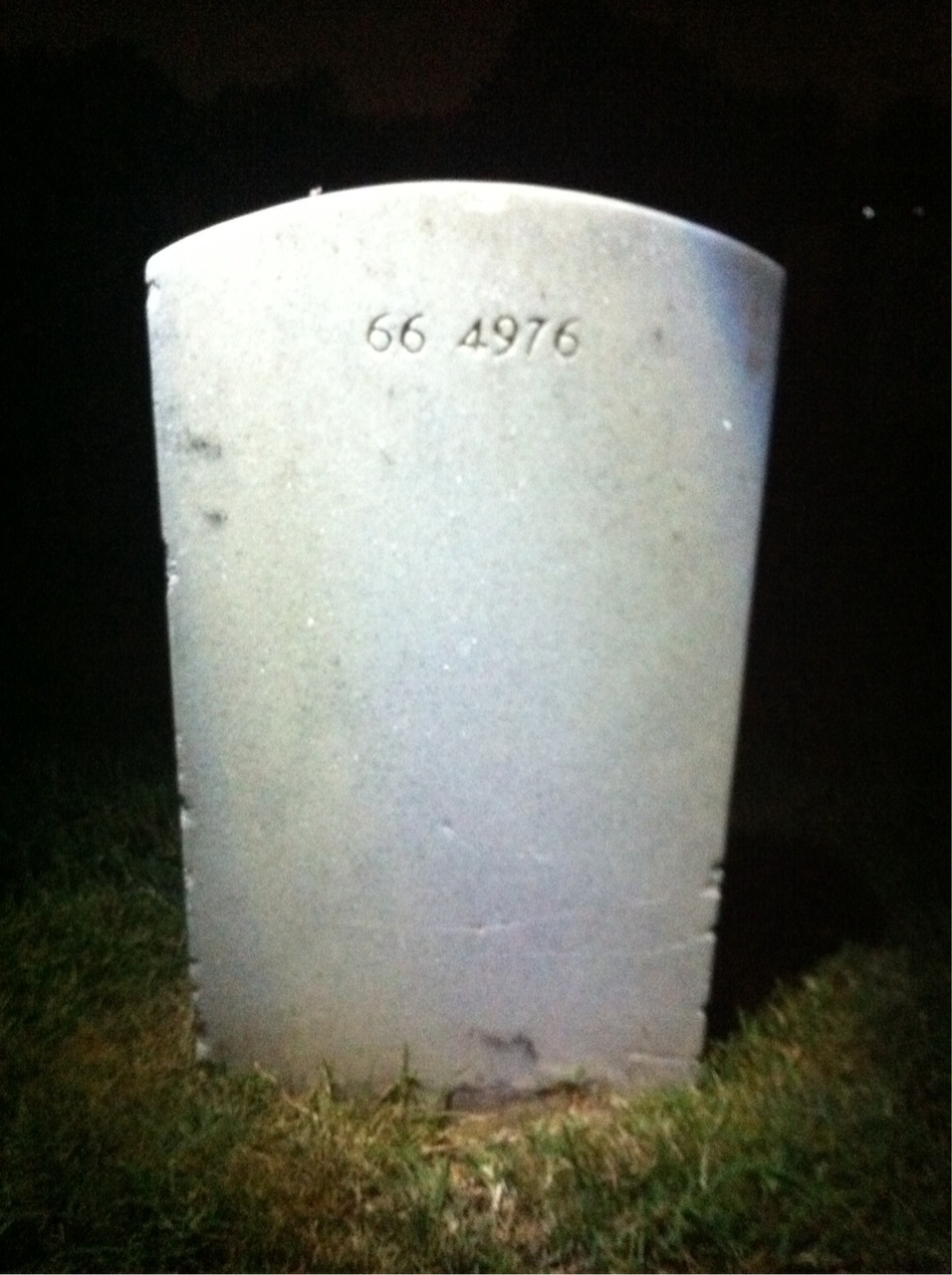 Back of headstone — Ardwin T Sylvester